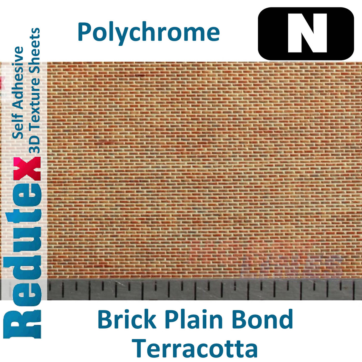 Redutex BRICK PLAIN POLYCHROME Terracotta N 3D Flexible Texture Sheet 148LD122