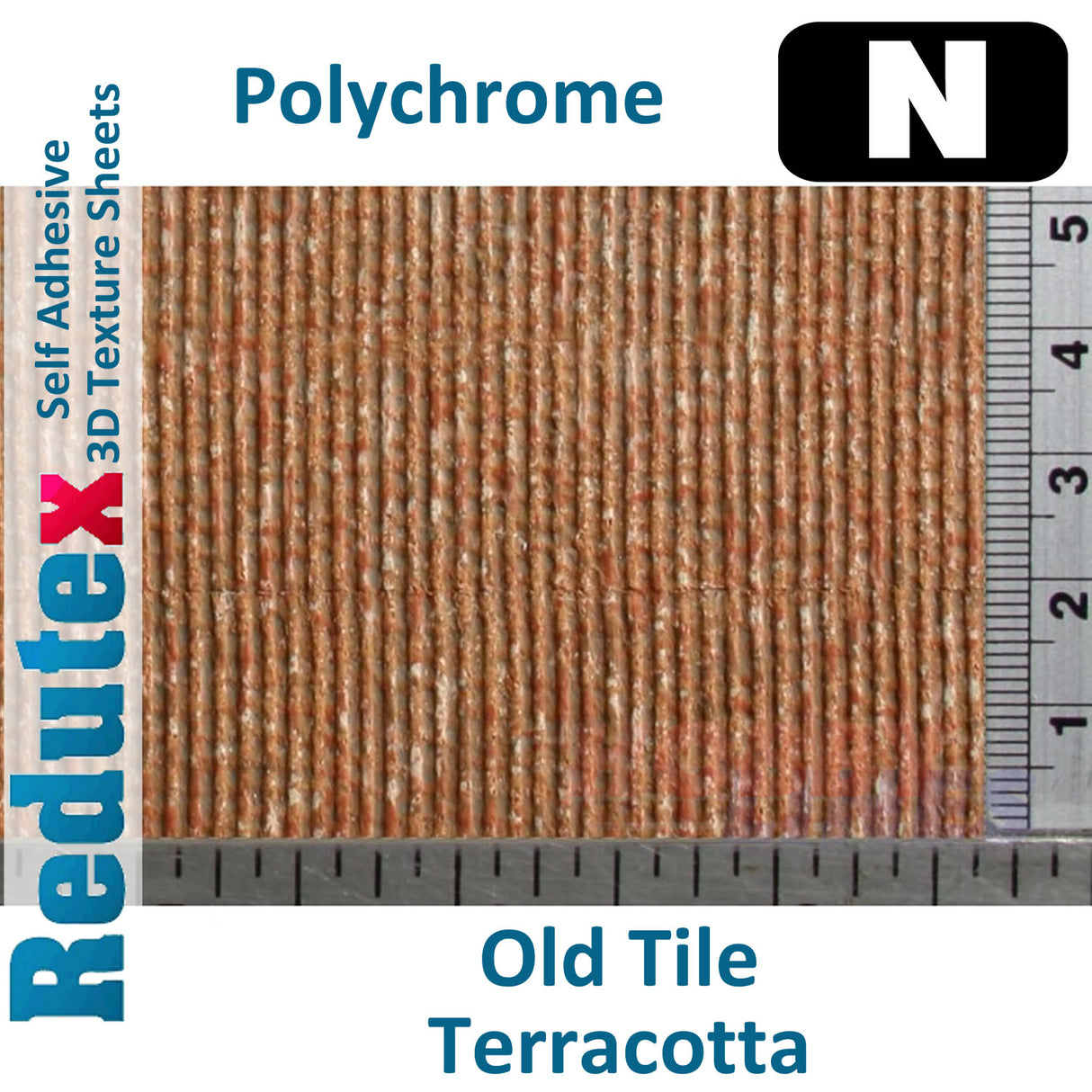 Redutex  OLD TILE POLYCHROME Terracotta N 3D Flexible Texture Sheet 148TV122