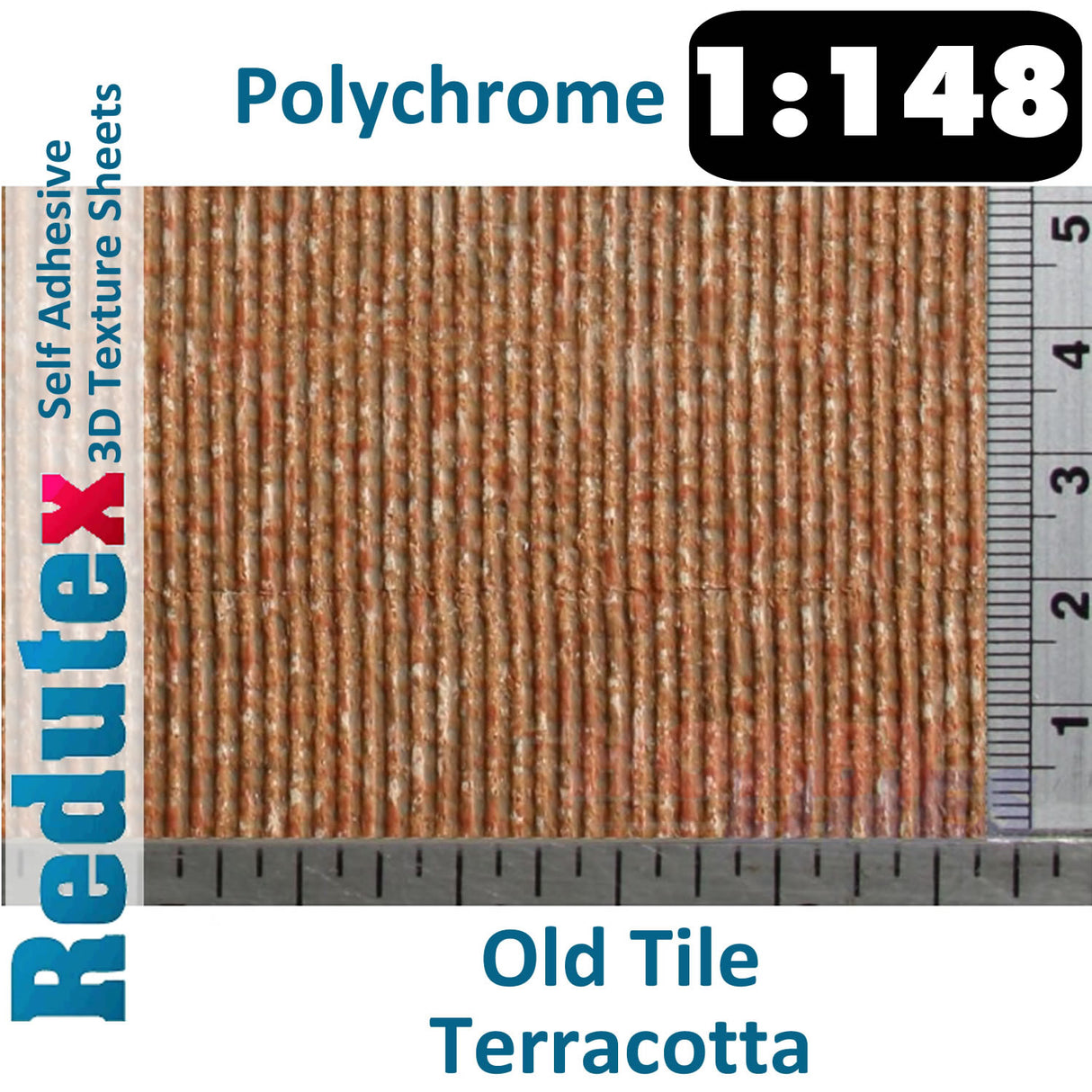 Redutex  OLD TILE POLYCHROME Terracotta N 3D Flexible Texture Sheet 148TV122