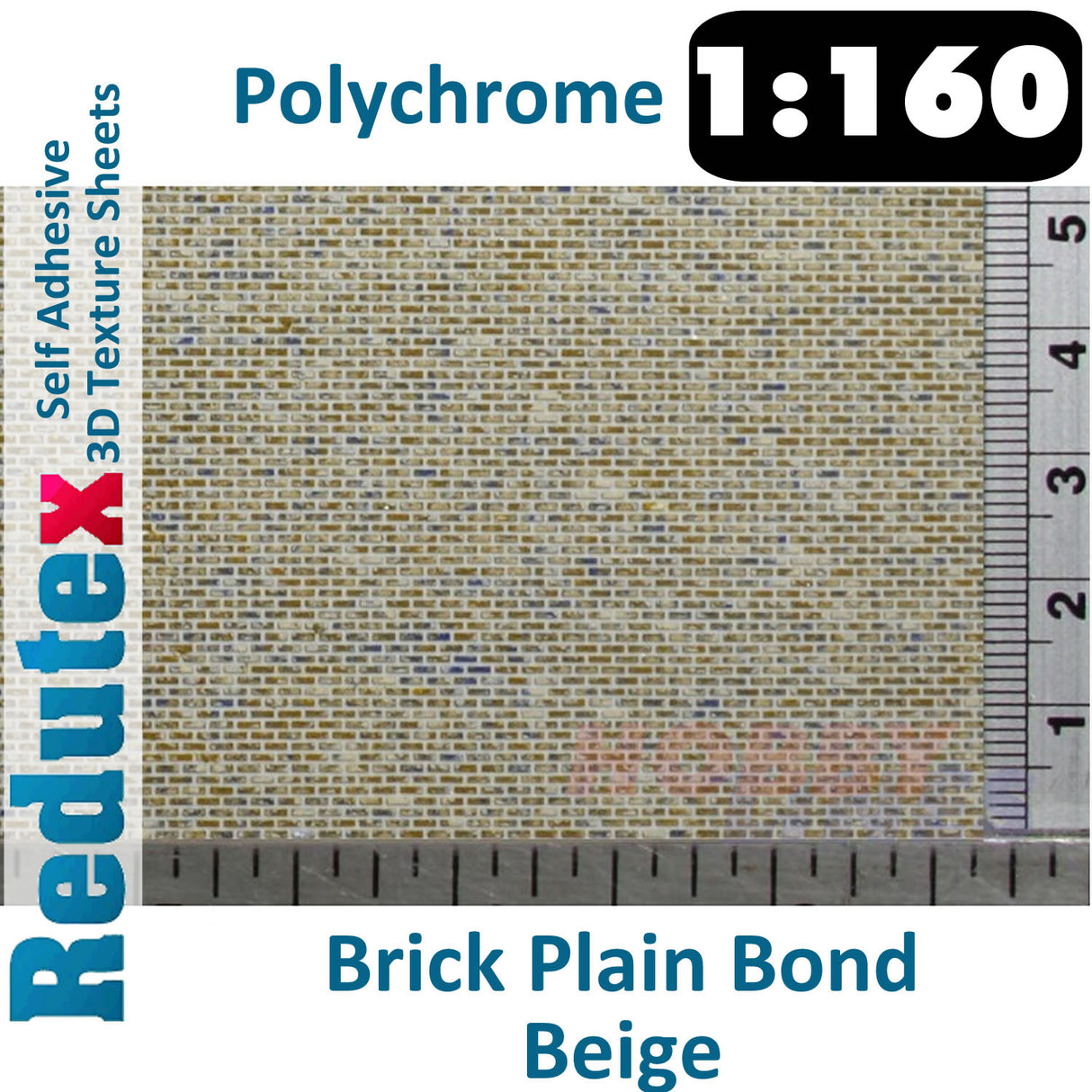 Redutex BRICK PLAIN BOND POLYCHROME Beige N 3D Flexible Texture Sheet 160LD121