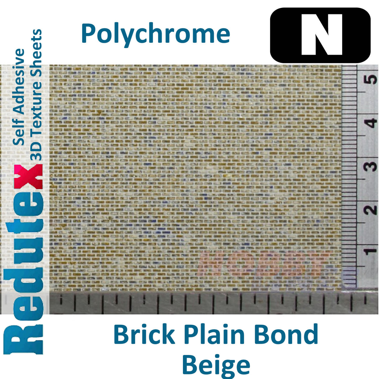 Redutex BRICK PLAIN BOND POLYCHROME Beige N 3D Flexible Texture Sheet 160LD121