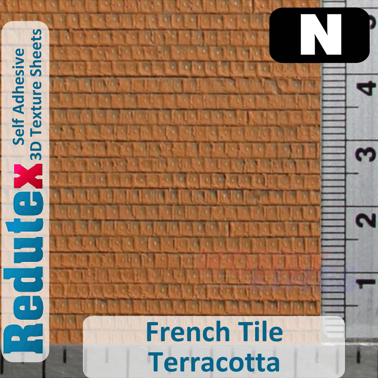Redutex FRENCH TILE Terracotta N 3D Flexible Texture Building Sheet 160TF112