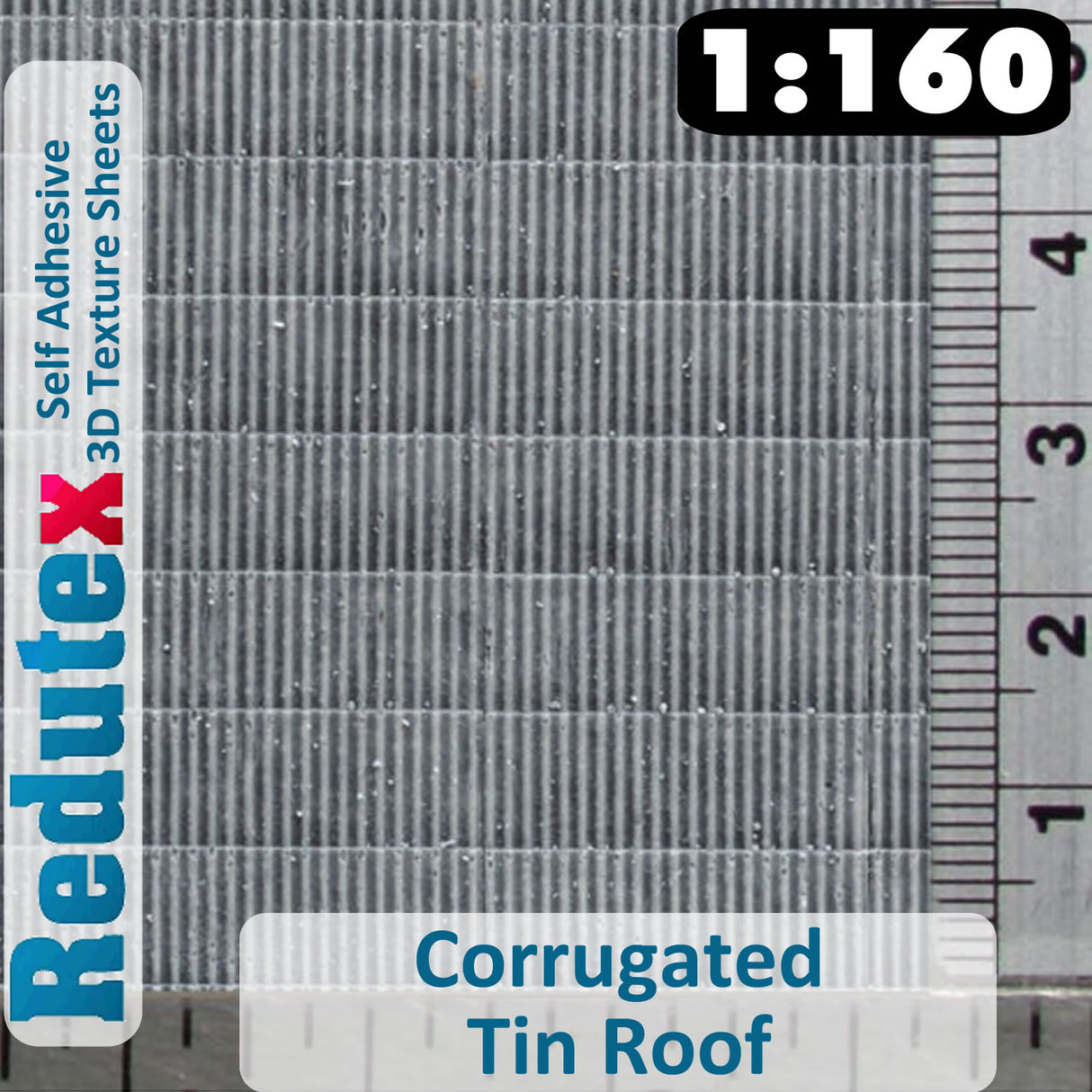 Redutex Corrugated Tin Roof N 3D Flexible Texture Sheet Self Adhesive 160TI111