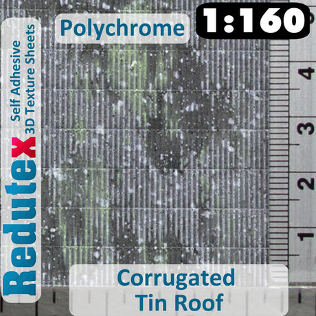Redutex  Corrugated Tin Roof N 3D Flexible Texture Sheet Self Adhesive 160TI121
