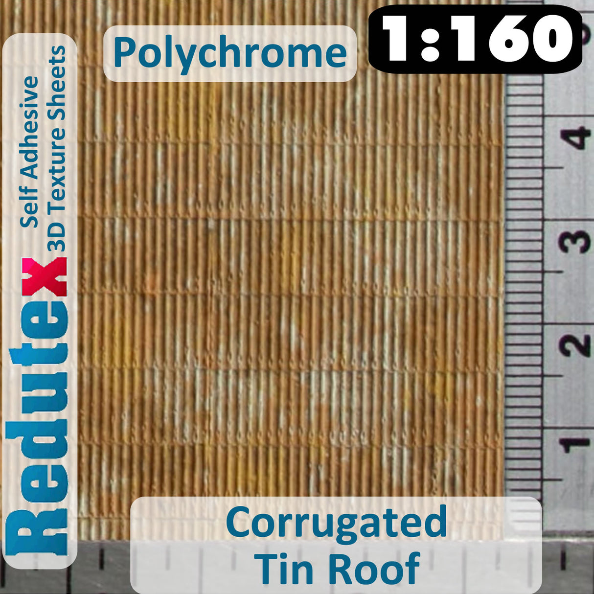 Redutex Corrugated Tin Roof N 3D Flexible Texture Sheet Self Adhesive 160TI122