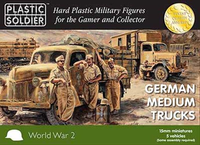 Plastic Soldier 15mm WW2V15026 German MEDIUM TRUCKS L3000 Mercedes Maultier WW2