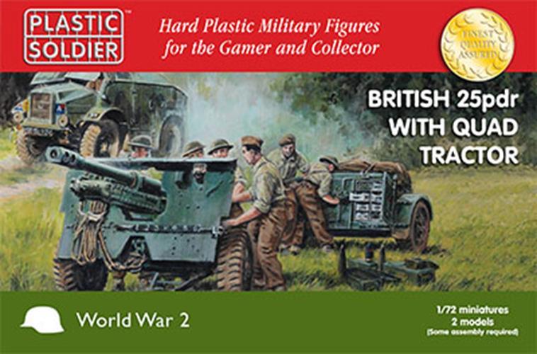 Plastic Soldier 1:72 WWII BRITISH 25DPR & MORRIS QUAD TRACTOR PSC WW2G20006