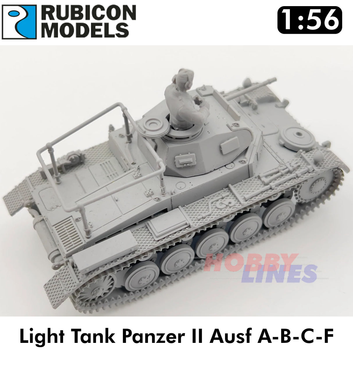 Rubicon Models Light Tank Panzer II Ausf A-B-C-F German WWII kit 1:56 280112