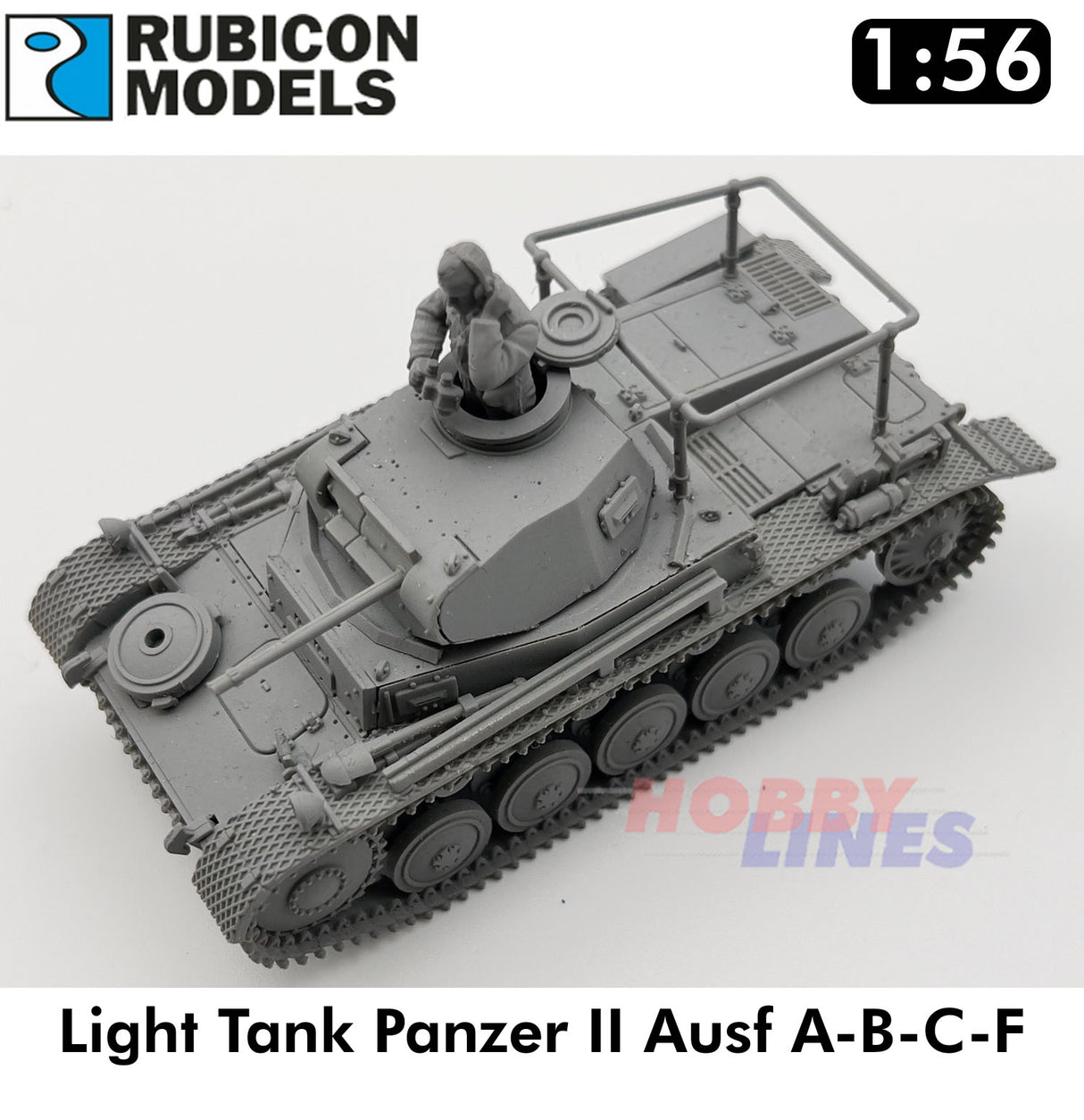 Rubicon Models Light Tank Panzer II Ausf A-B-C-F German WWII kit 1:56 280112