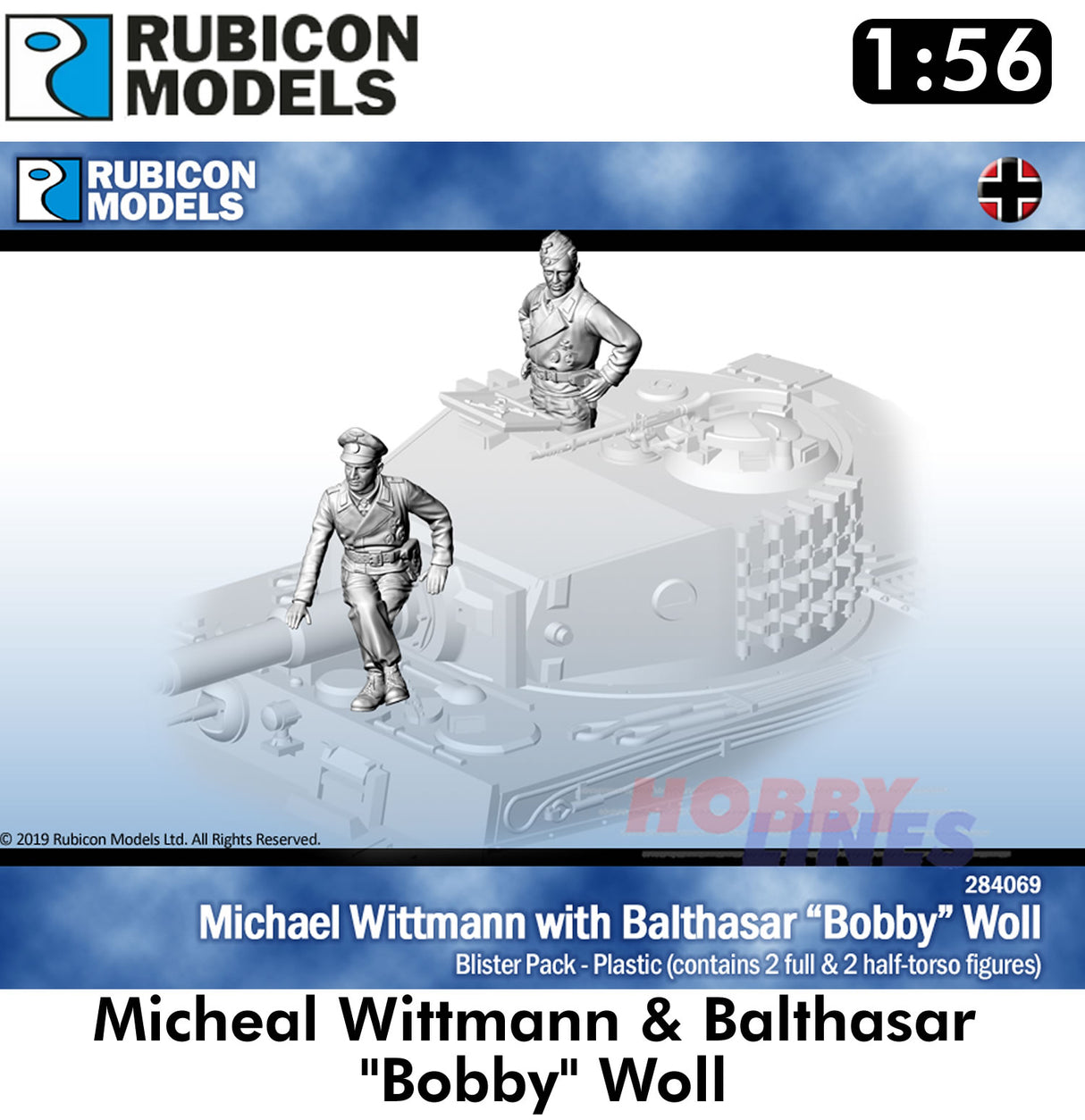 Micheal Wittmann & Balthasar " Bobby"Woll Figures Kit 1:56 Rubicon Models 284069
