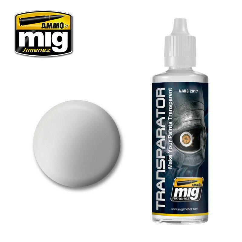 TRANSPARATOR Acrylic Thinners Semi Transparent coats AMMO Mig Jimenez 17 & 60ml