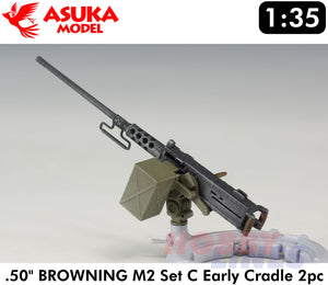 U.S. .50" BROWNING M2 MACHINE GUN Set C Early Cradle 2pcs 1:35 kit Asuka 35L24