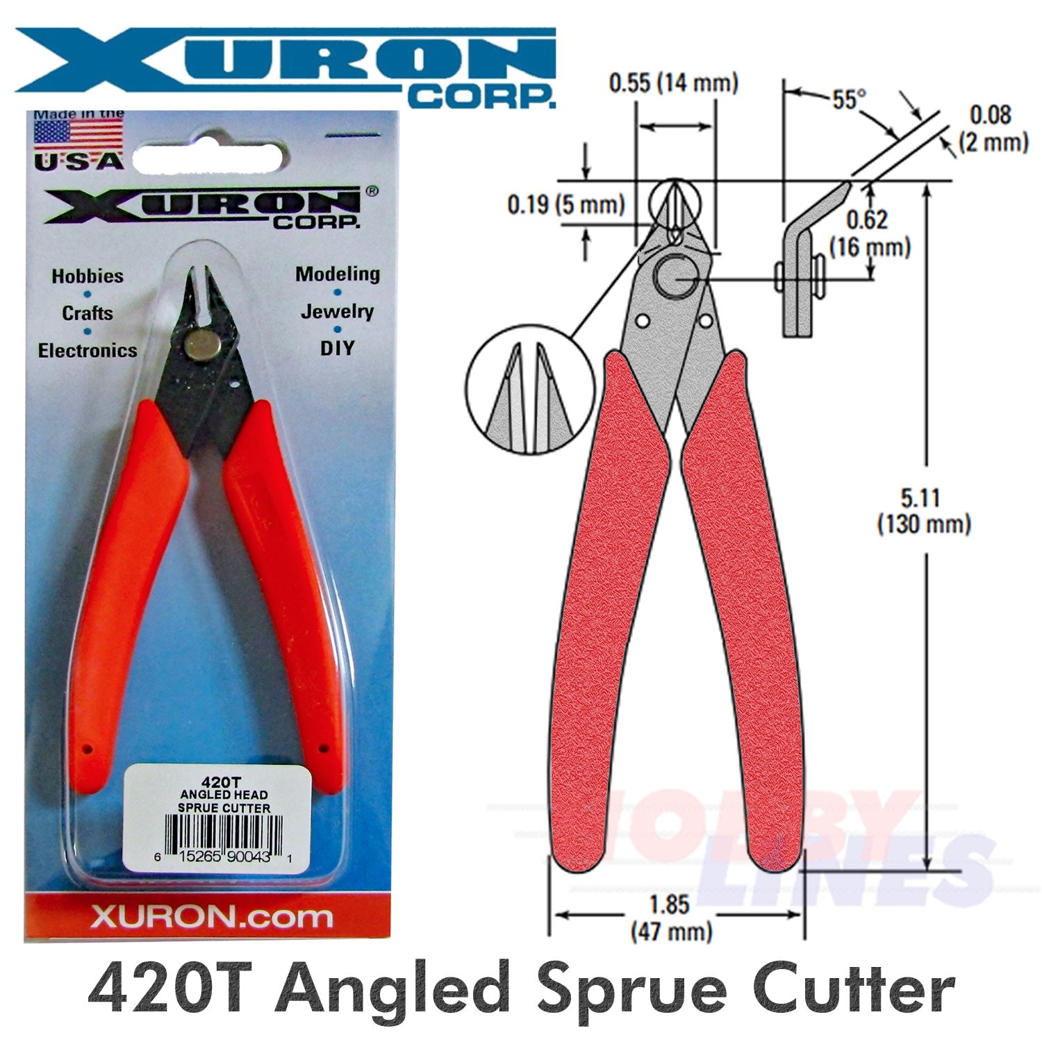 Xuron 420T Angle Head High Precision Shear Snips Made in the USA Hand Tool