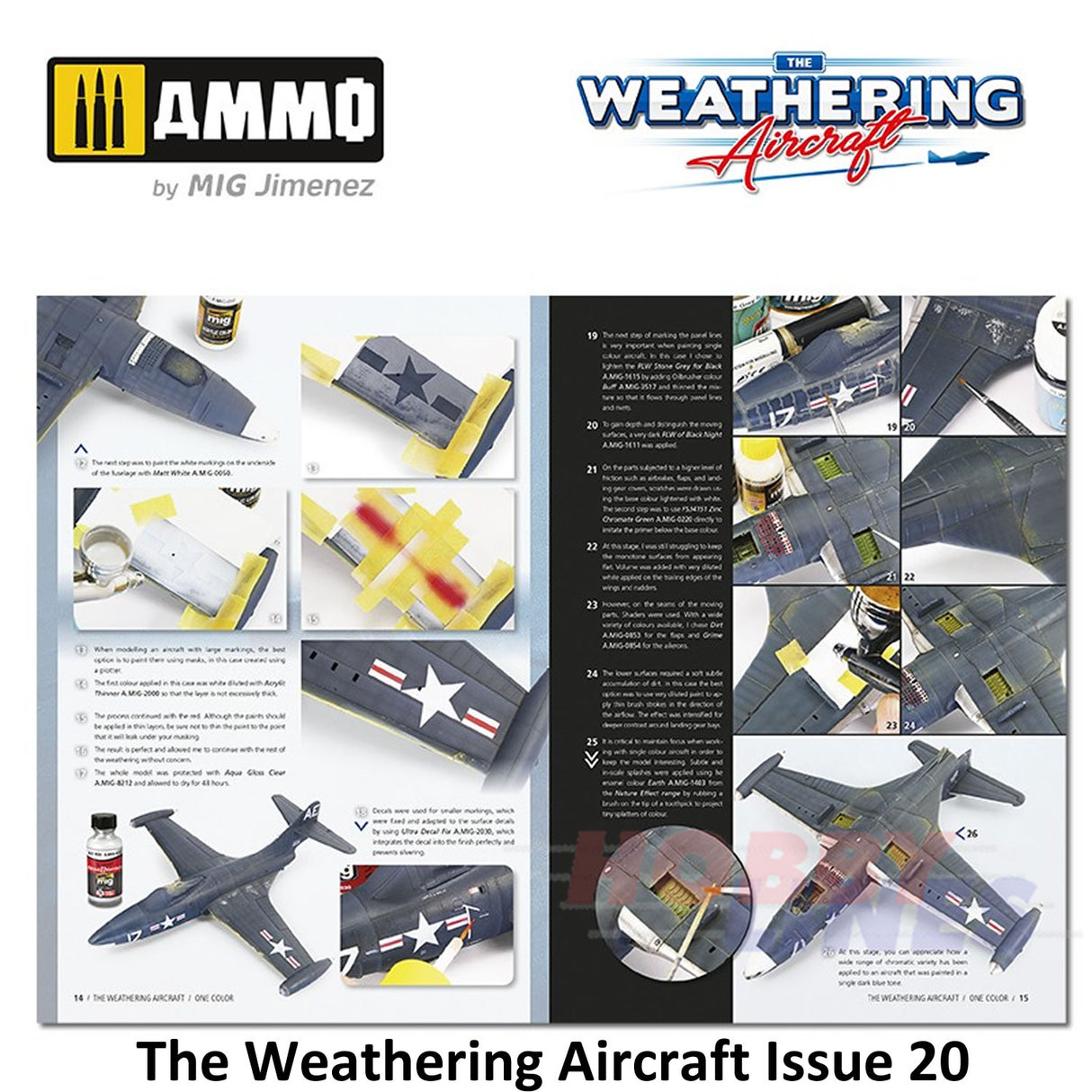 The Weathering Aircraft Issue 20 - ONE COLOUR Paperback Book Ammo Mig MIG5220