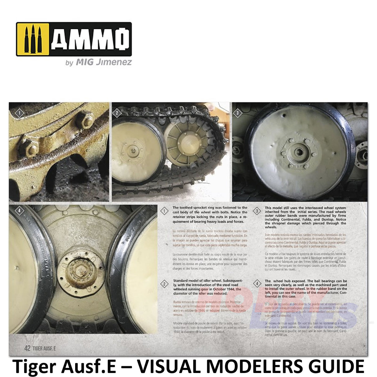 Tiger Ausf.E â VISUAL MODELERS GUIDE Book 80 pages Ammo by Mig MIG6024