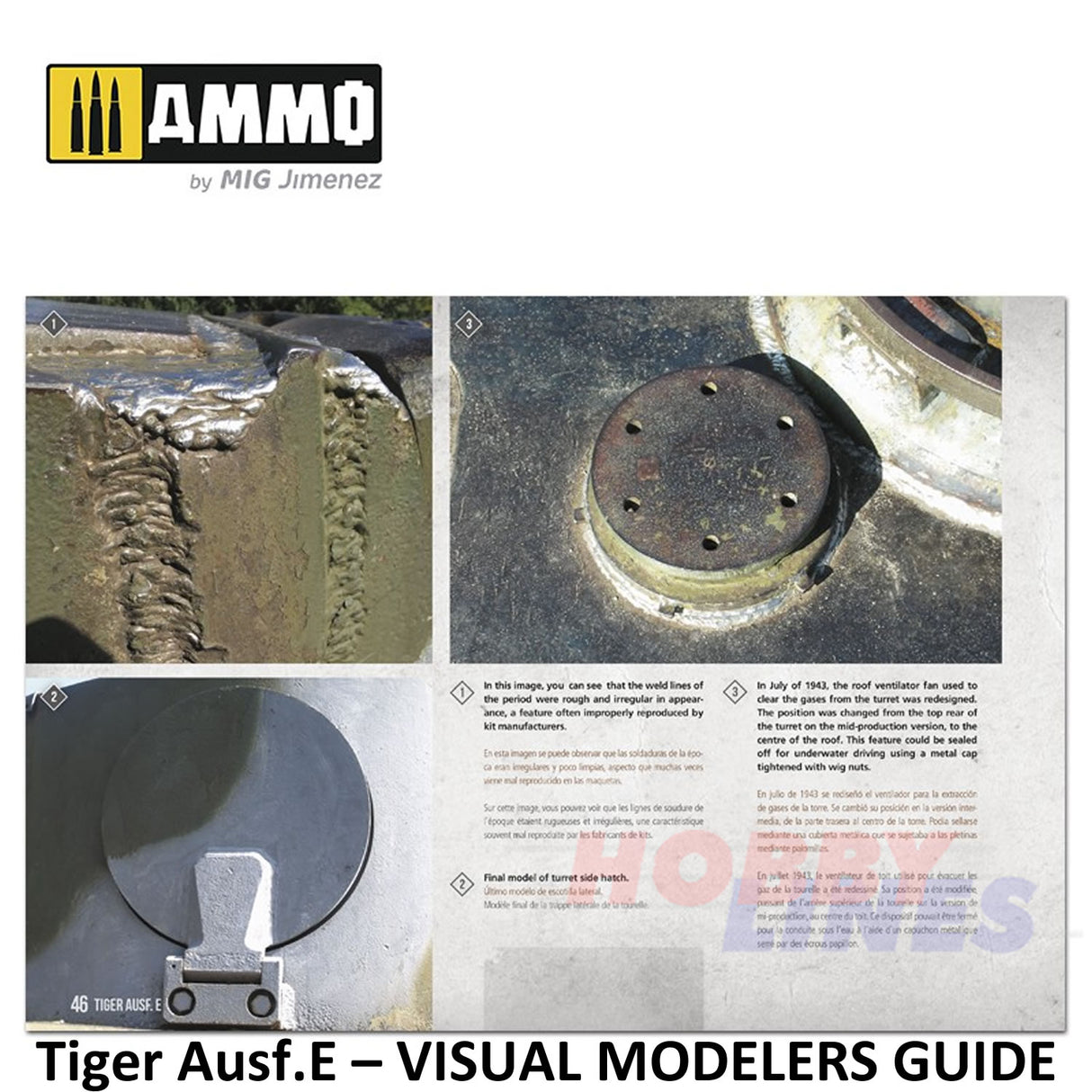 Tiger Ausf.E â VISUAL MODELERS GUIDE Book 80 pages Ammo by Mig MIG6024