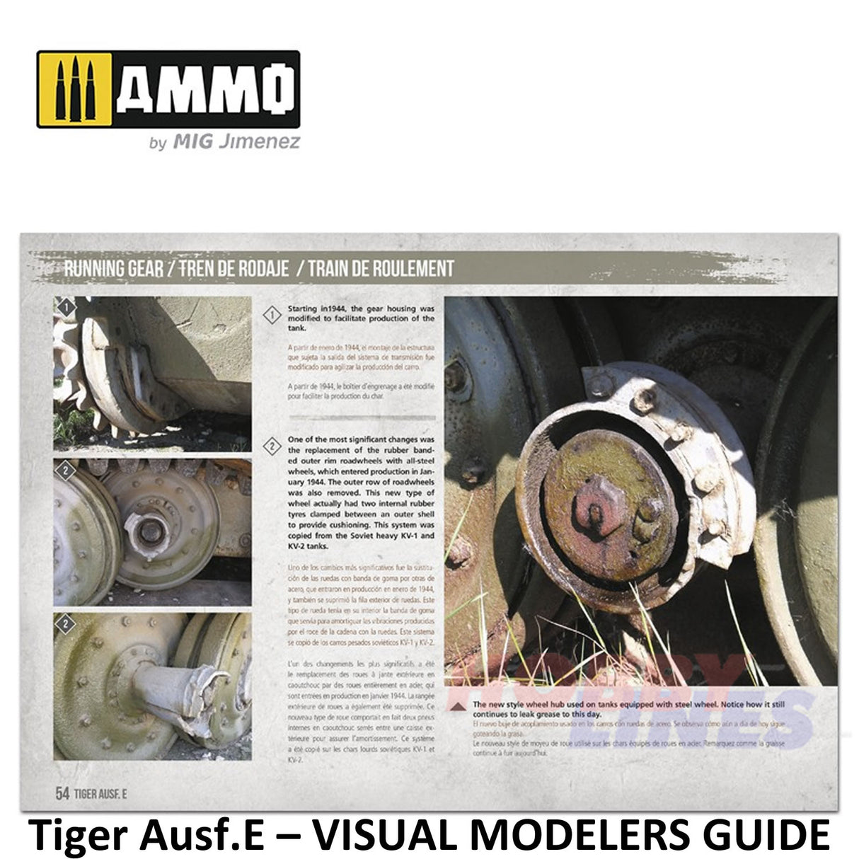 Tiger Ausf.E â VISUAL MODELERS GUIDE Book 80 pages Ammo by Mig MIG6024