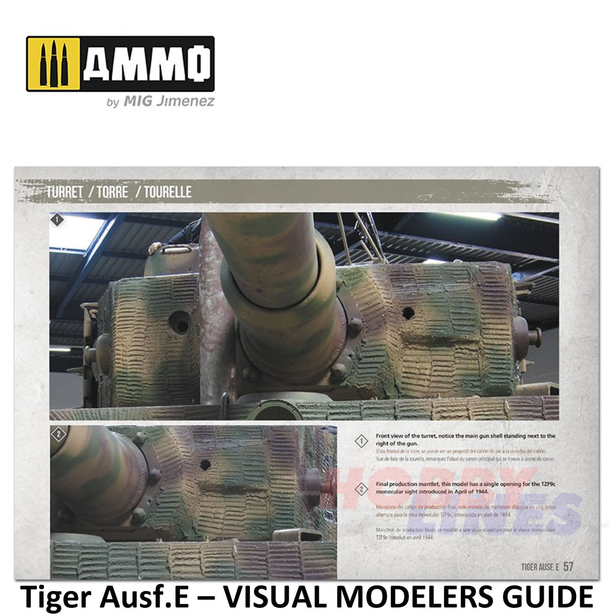 Tiger Ausf.E â VISUAL MODELERS GUIDE Book 80 pages Ammo by Mig MIG6024