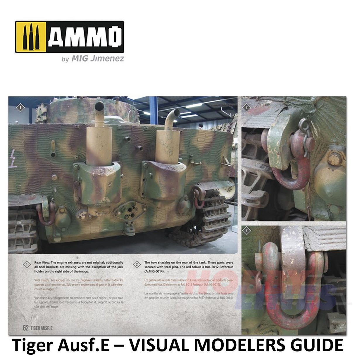 Tiger Ausf.E â VISUAL MODELERS GUIDE Book 80 pages Ammo by Mig MIG6024
