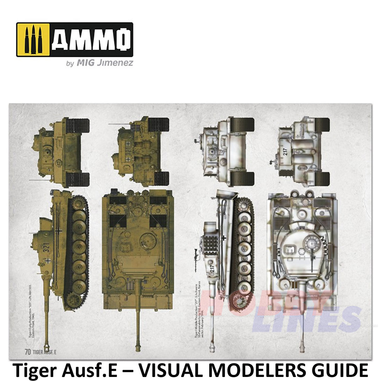 Tiger Ausf.E â VISUAL MODELERS GUIDE Book 80 pages Ammo by Mig MIG6024
