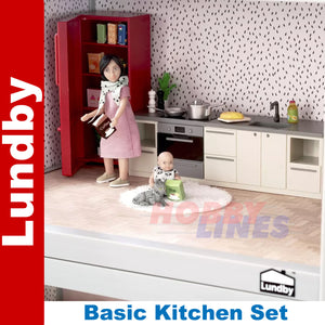 Basic KITCHEN SET Dolls House 1:18th scale LUNDBY Sweden
