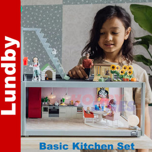 Basic KITCHEN SET Dolls House 1:18th scale LUNDBY Sweden