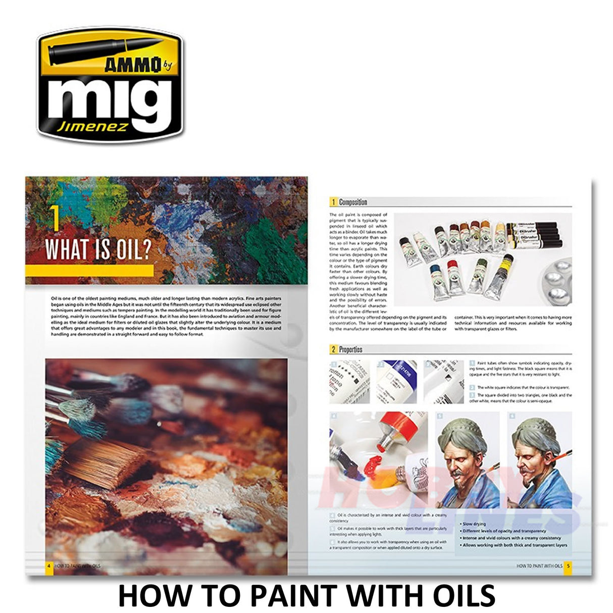 MODELLING GUIDE: HOW TO PAINT WITH OILS 104 pages Ammo Mig MIG6043