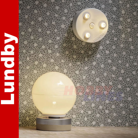 SPOTLIGHTS & FLOOR LAMP working lights Dolls House 1:18th scale LUNDBY Sweden
