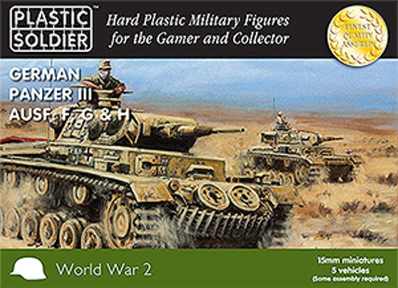 Plastic Soldier 15mm WW2V15009 German PANZER III F G & H Tank Commander WW2