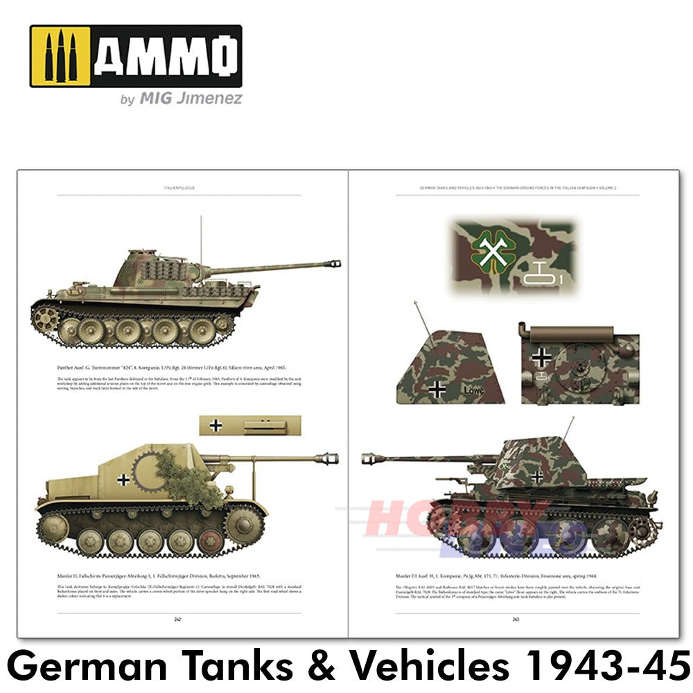 ITALIENFELDZUG German Tanks & Vehicles 1943-1945 Vol. 2 Book Ammo by Mig MIG6263