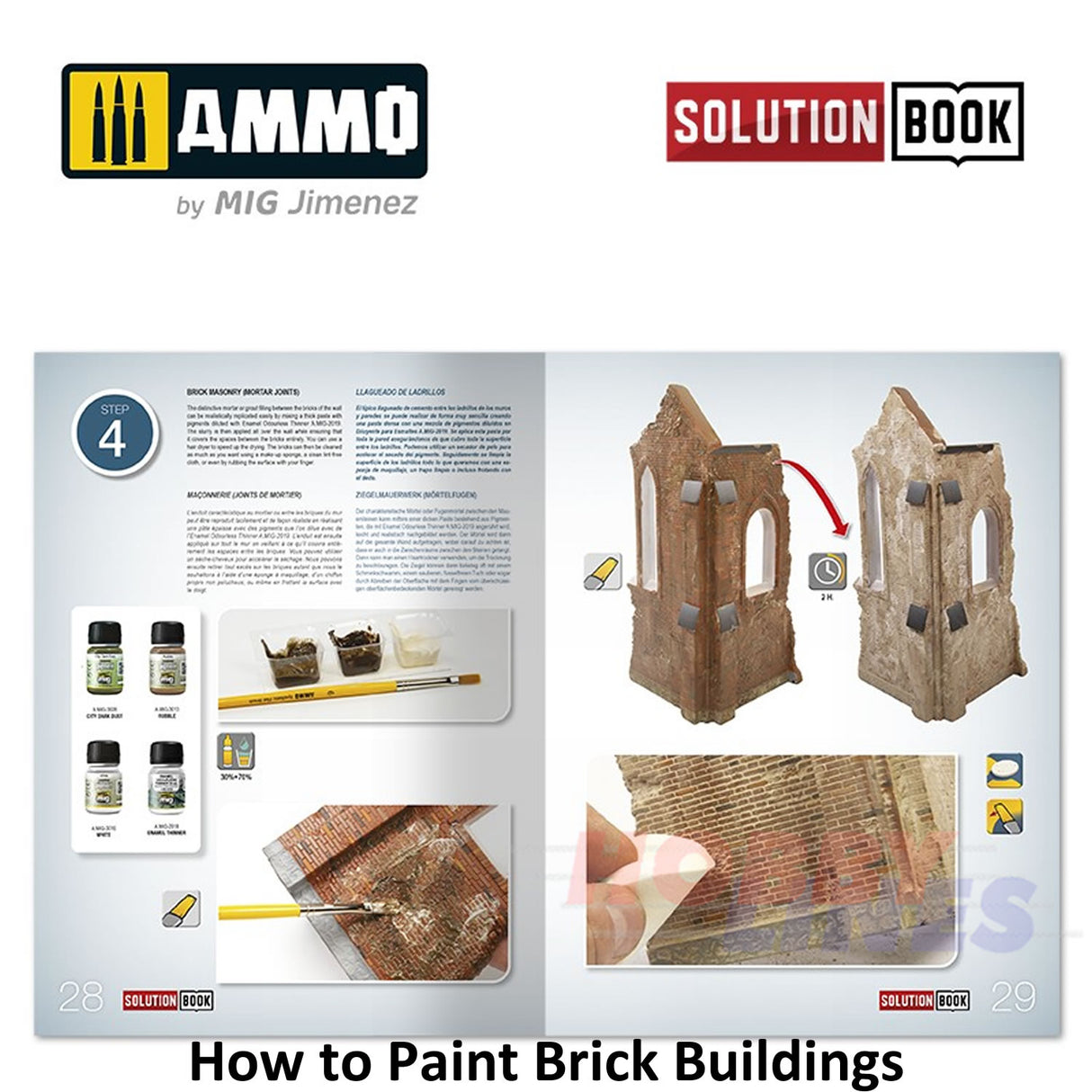 How to Paint Brick Buildings Colors & Weathering Solution Book Ammo Mig MIG6510