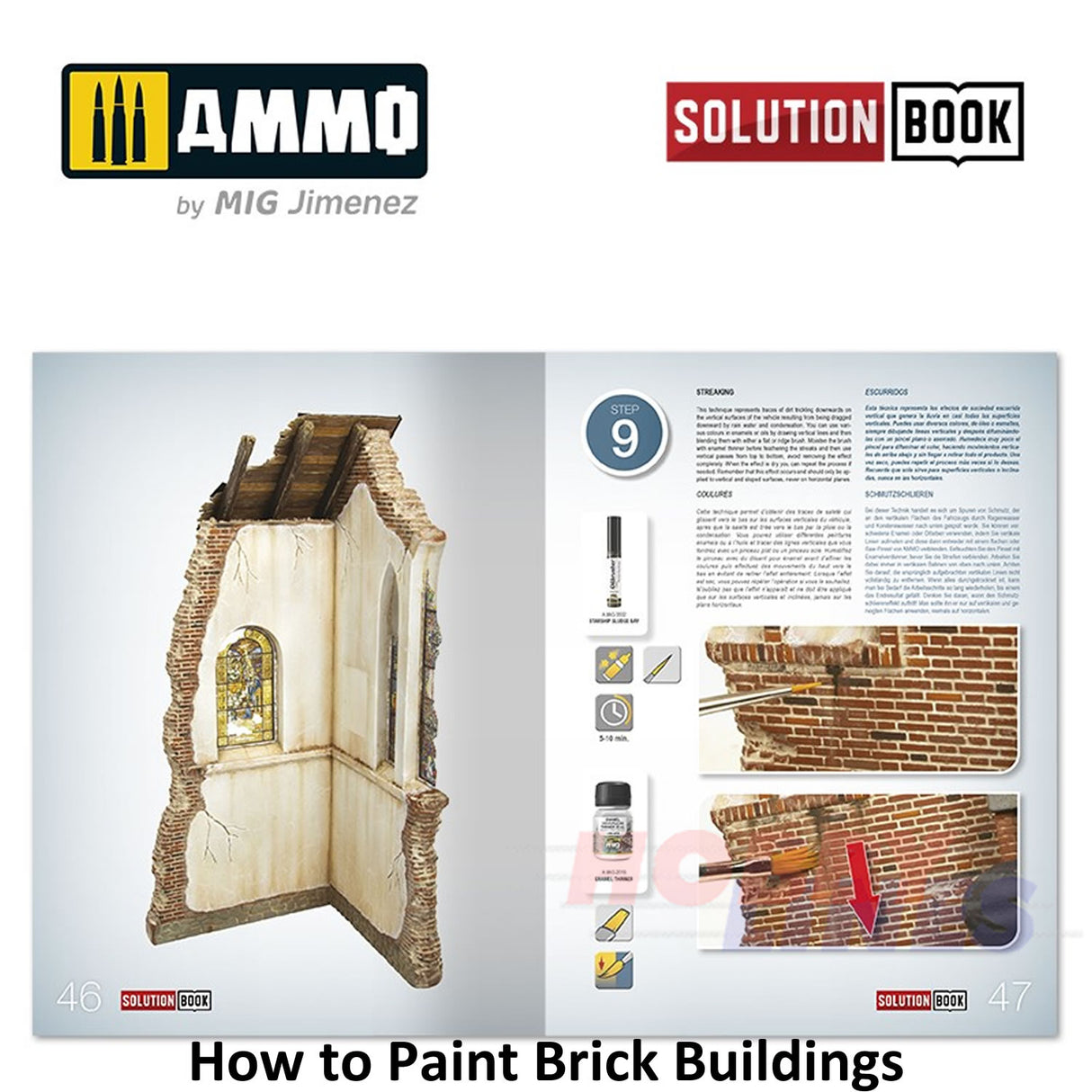 How to Paint Brick Buildings Colors & Weathering Solution Book Ammo Mig MIG6510