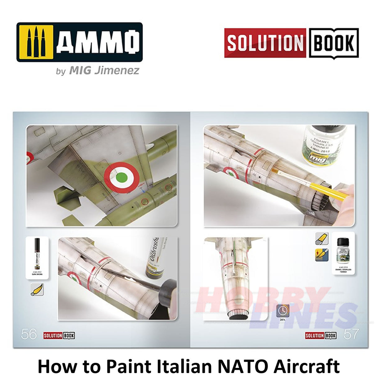 HOW TO PAINT Itaian NATO Aircraft SOLUTION BOOK Ammo by Mig MIG6525