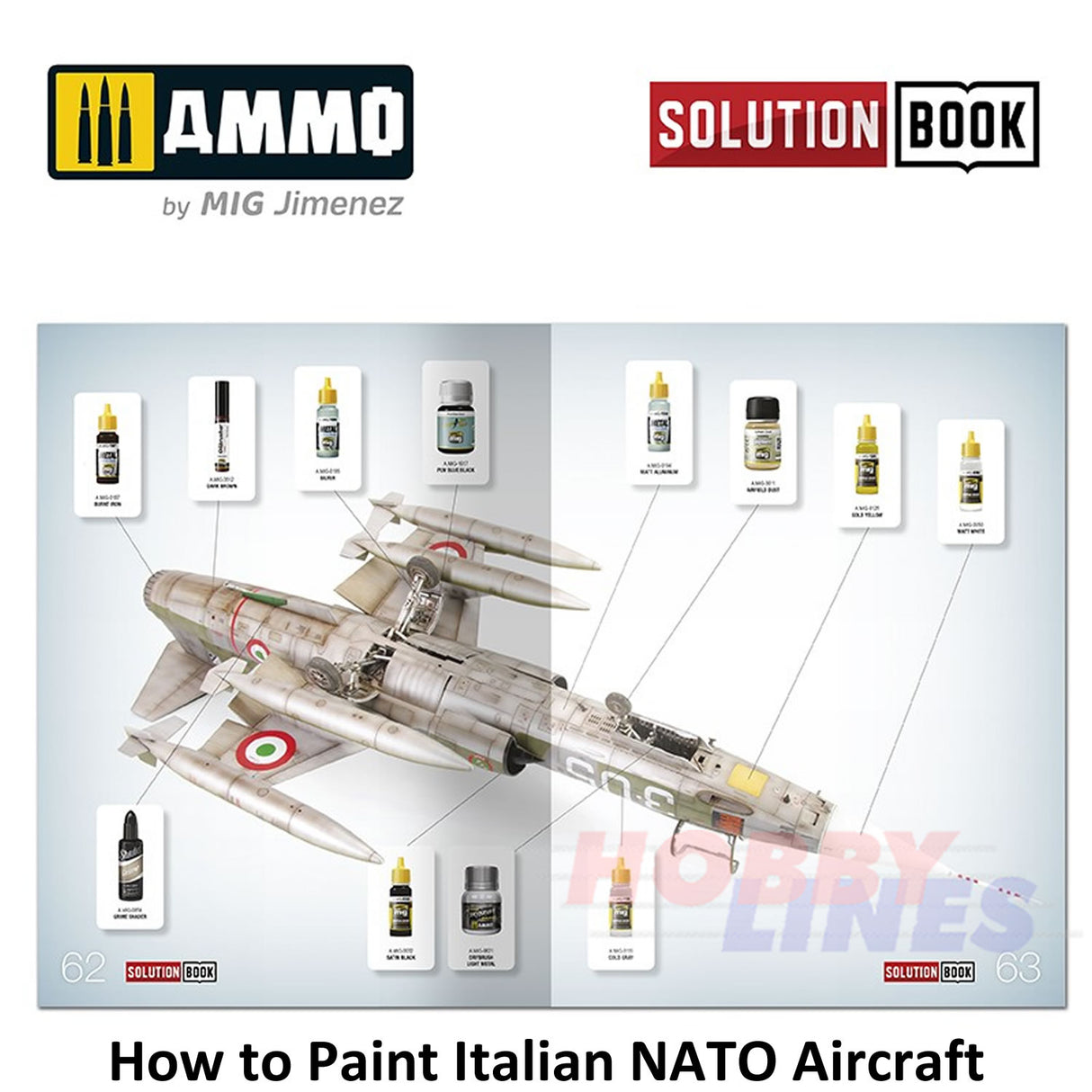 HOW TO PAINT Itaian NATO Aircraft SOLUTION BOOK Ammo by Mig MIG6525