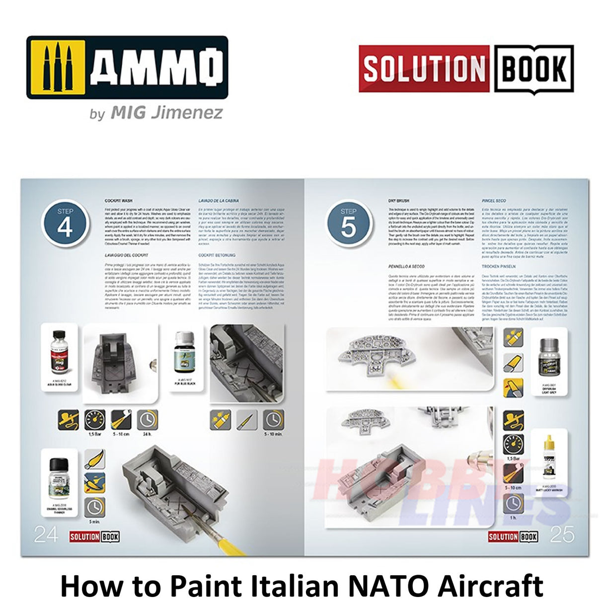 HOW TO PAINT Itaian NATO Aircraft SOLUTION BOOK Ammo by Mig MIG6525