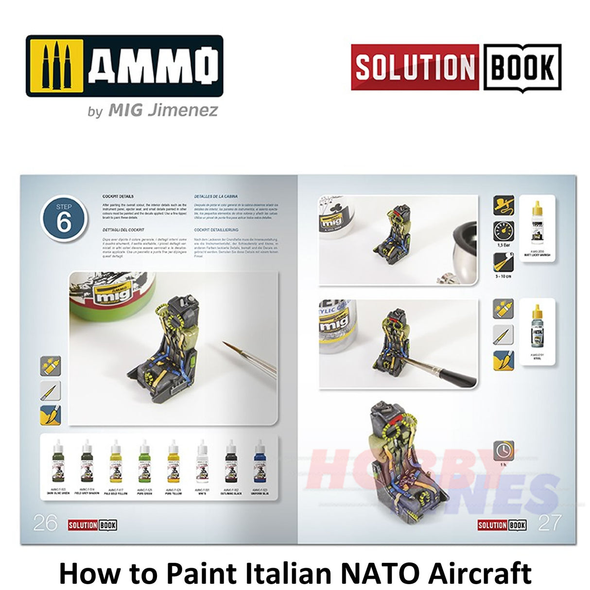 HOW TO PAINT Itaian NATO Aircraft SOLUTION BOOK Ammo by Mig MIG6525
