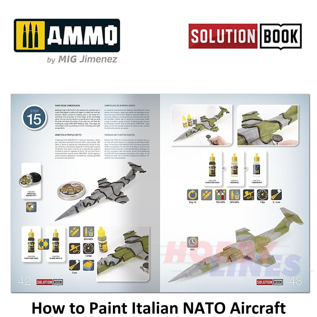 HOW TO PAINT Itaian NATO Aircraft SOLUTION BOOK Ammo by Mig MIG6525