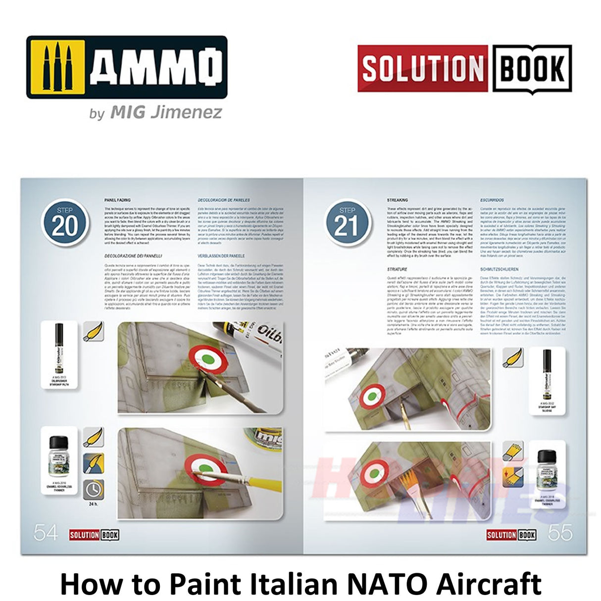 HOW TO PAINT Itaian NATO Aircraft SOLUTION BOOK Ammo by Mig MIG6525