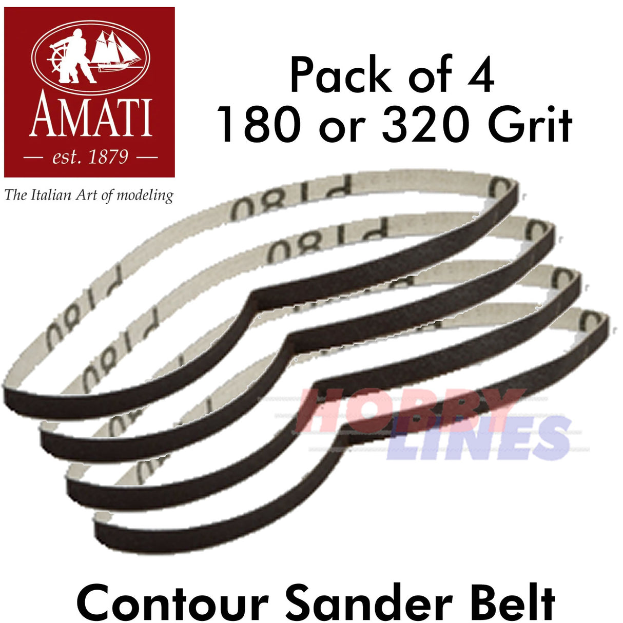 CONTOUR SANDER Detail Abrasive Tool / refill pack 4 180 & 320 grit AMATI 7393