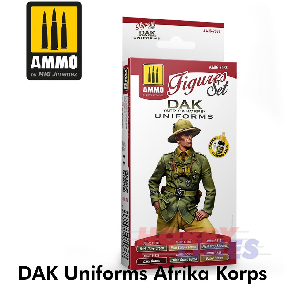 GERMAN DAK UNIFORMS Afrika Korps UNIFORMS SET Paint Modelling AMMO Mig Mig7038
