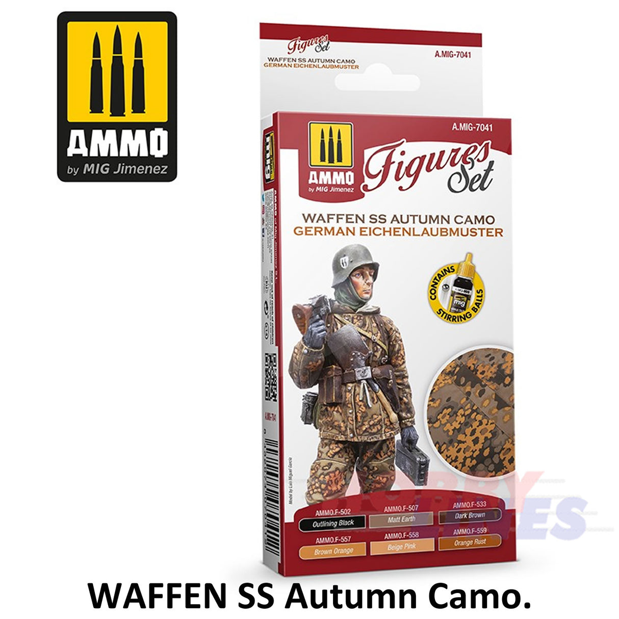 WAFFEN SS Autumn Camo Figures Acrylic paints set AMMO by Mig Jimenez MIG7041