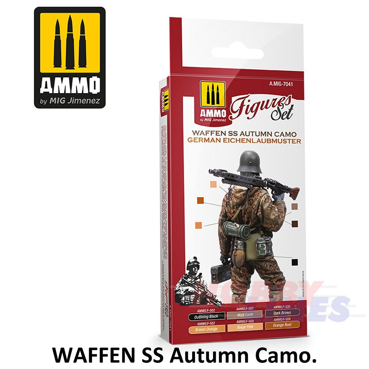 WAFFEN SS Autumn Camo Figures Acrylic paints set AMMO by Mig Jimenez MIG7041