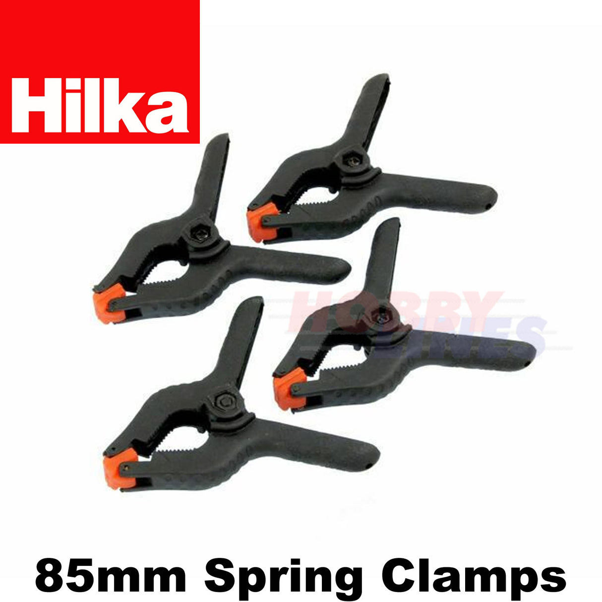 SPRING CLAMP SET 4 piece set 85mm swivel jaw capacity HILKA 71002