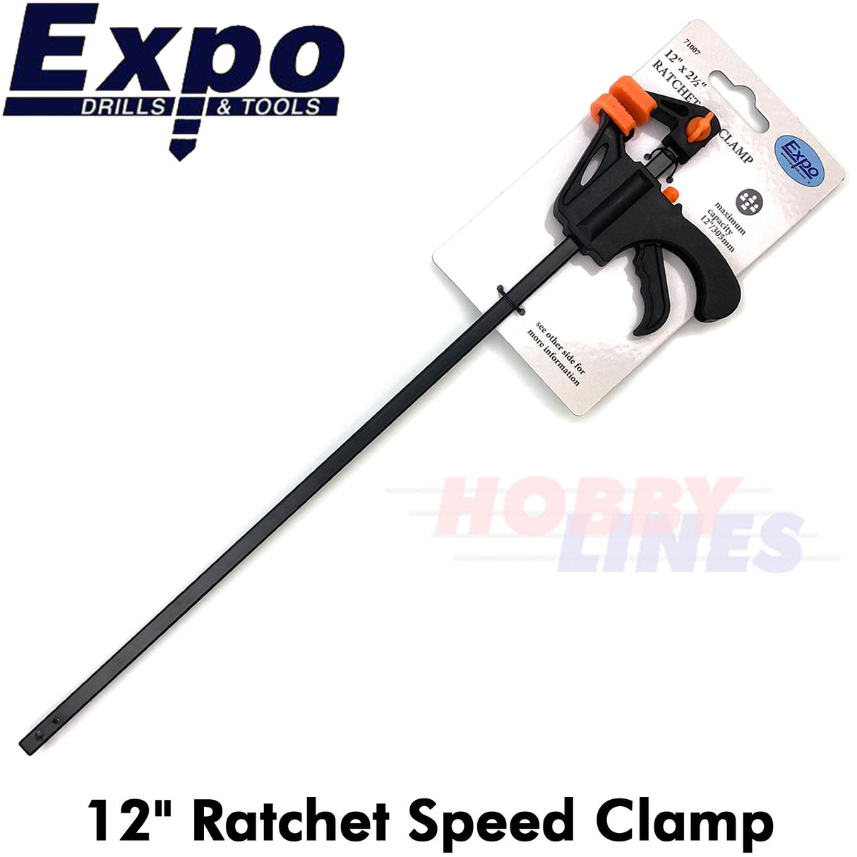 SPEED CLAMP Dual Action Quick Ratchet 110mm jaw capacity 300mm Expo Tools 71007
