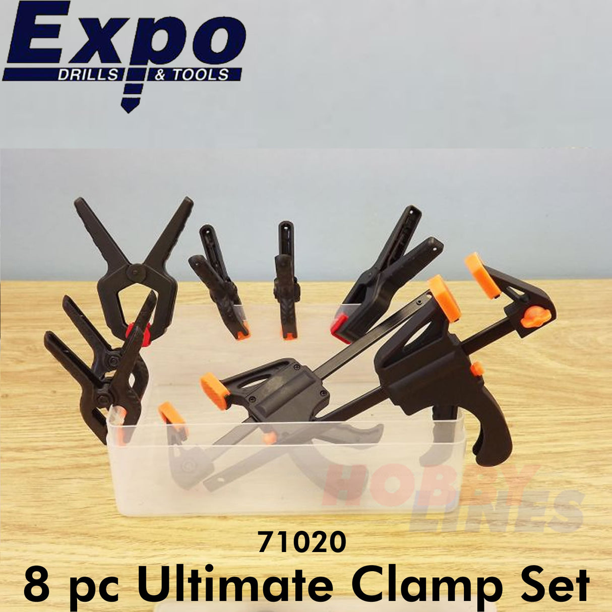 Clamp Set Modellers Ultimate 8 piece set Tool kit Expo Tools 71020