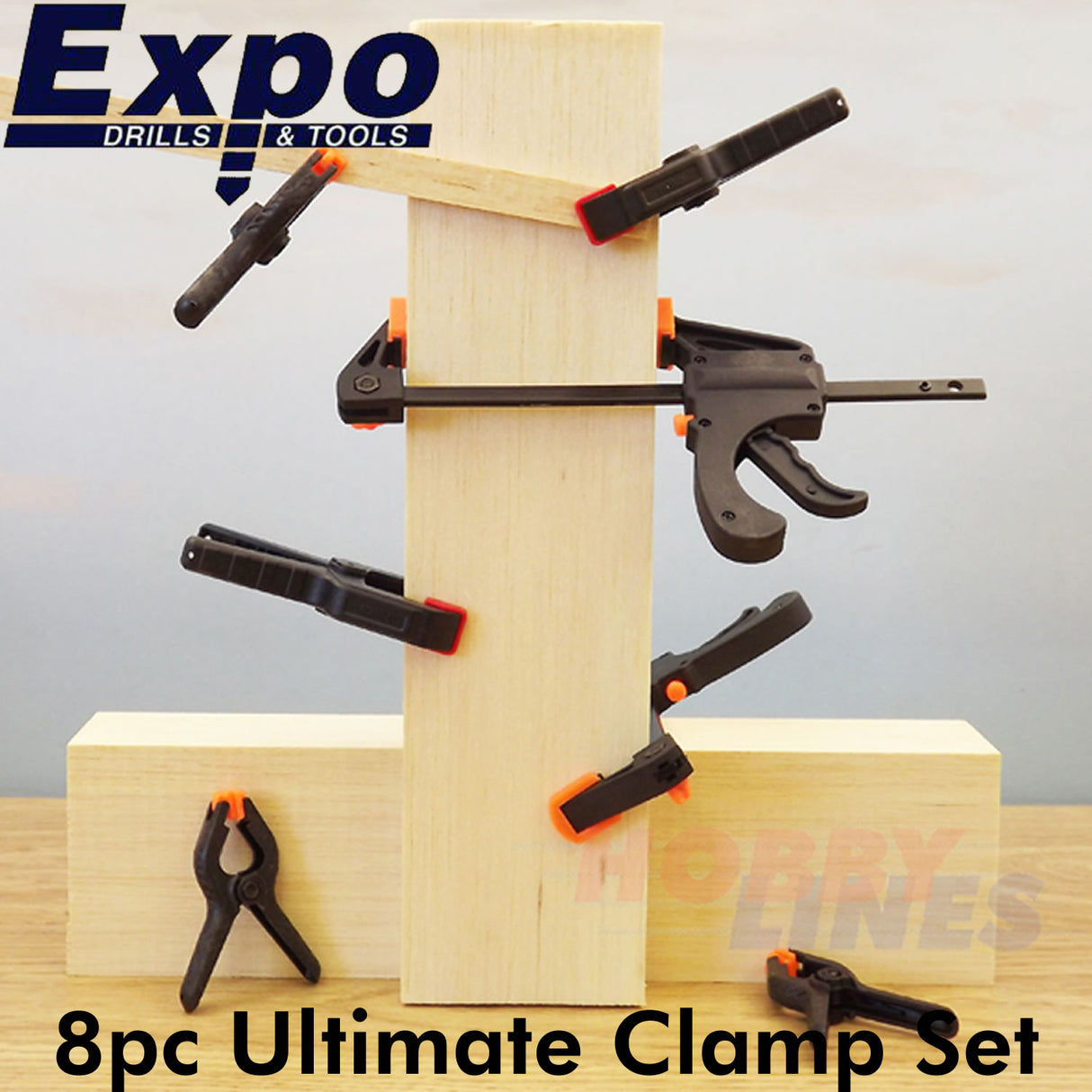 Clamp Set Modellers Ultimate 8 piece set Tool kit Expo Tools 71020