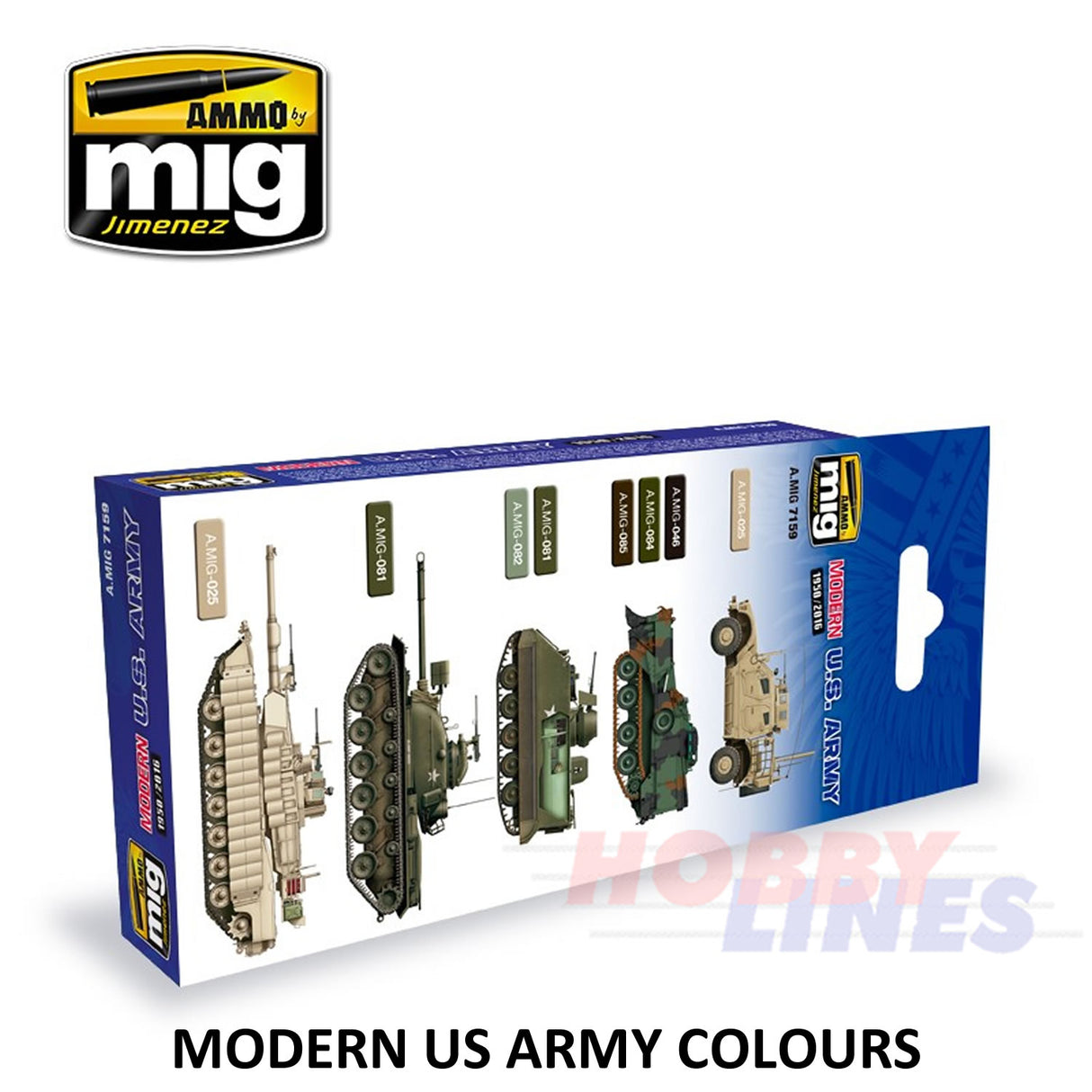 MODERN US ARMY ACRYLIC PAINT SET Paint Modelling AMMO By Mig Jimenez Mig7159
