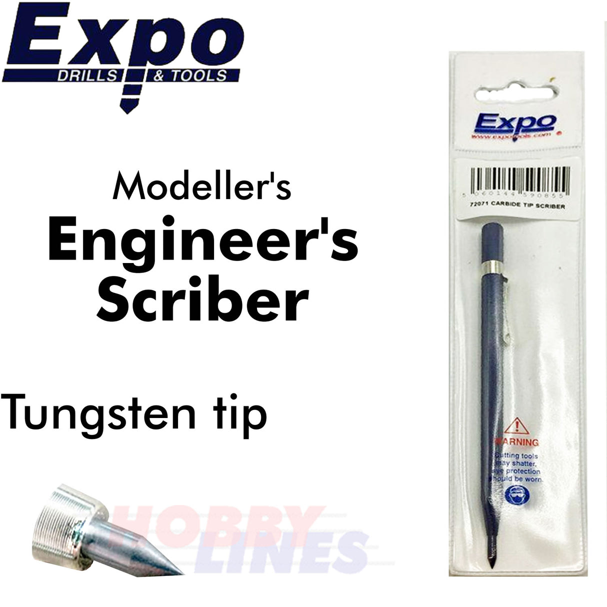 ENGINEER'S SCRIBE Tungsten tip engineers Glass Ceramics Metal Expo Tools 72071