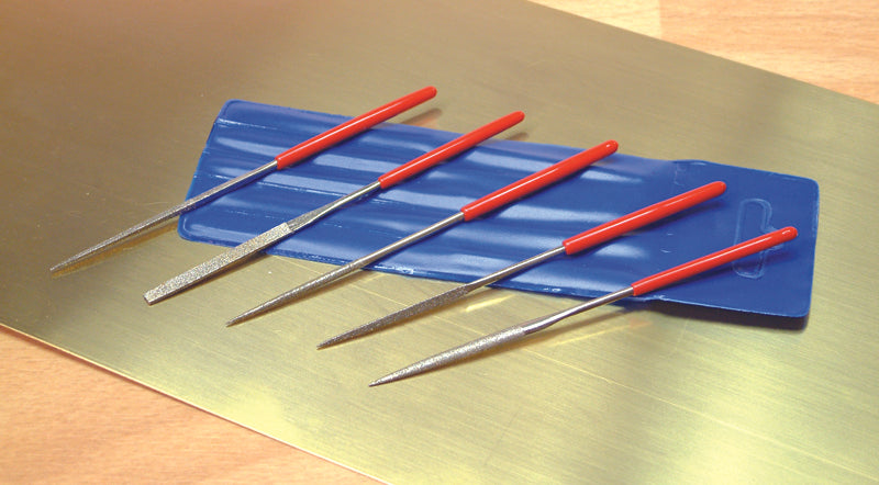 Diamond File Set 5pc Miniature Expo Tools Mini Files Round Square 72517