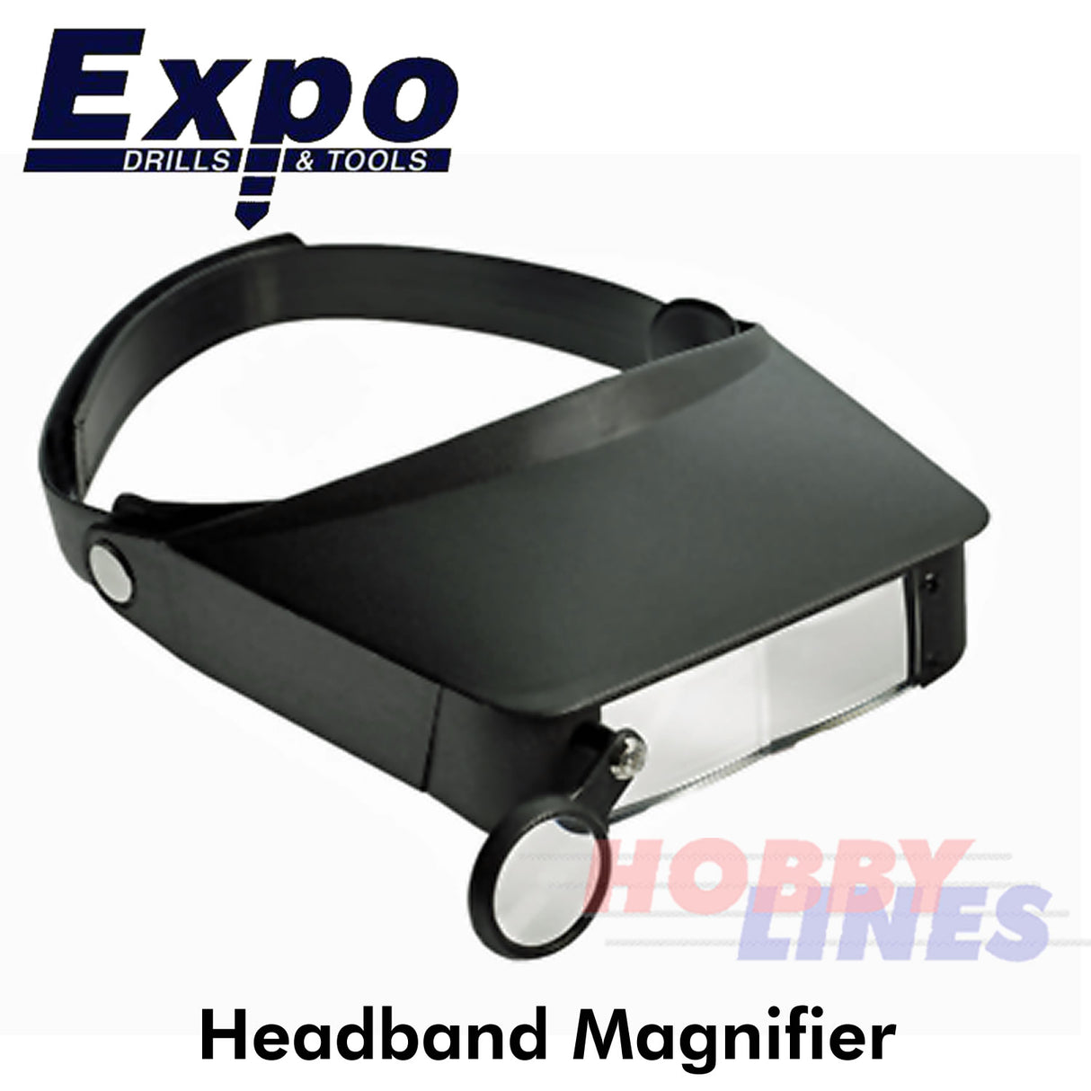 Headband Magnifier 3 lenses 1.8x 2.3x 3.7x 4.8x Magnification Expo Tools 73840